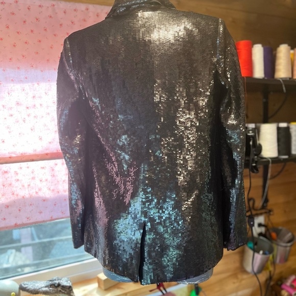 Black sequin blazer. - Picture 2 of 4